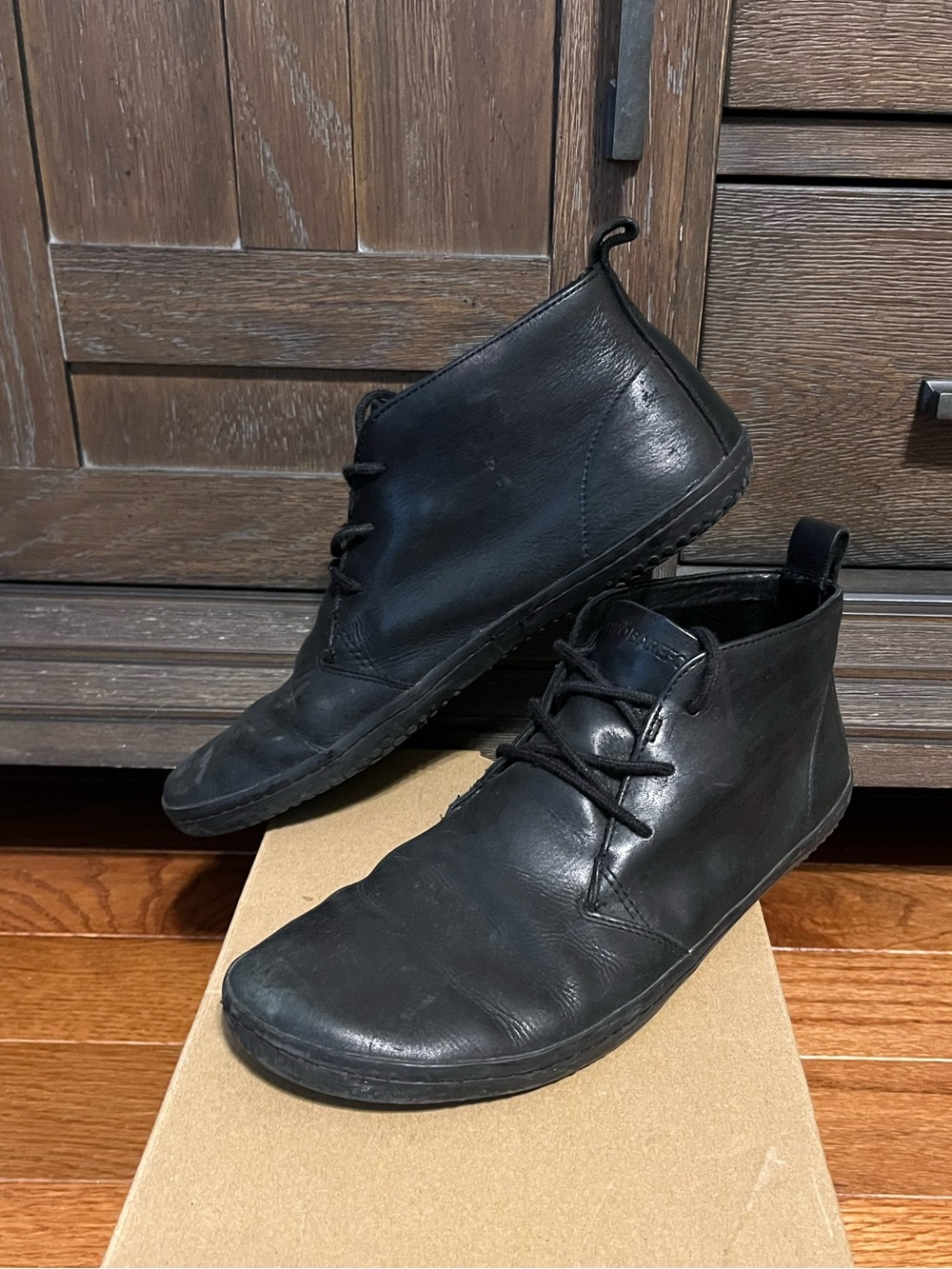 Vivo Barefoot Black Men’s Leather Gobi II Boot